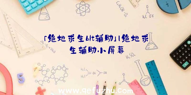 「绝地求生blt辅助」|绝地求生辅助小屏幕